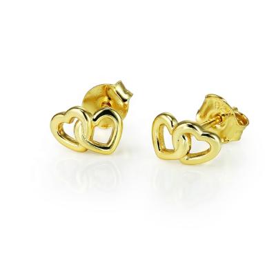 China FASHIONABLE Shape Earring Heart Stud Earrings Silver Sterling Gold for sale