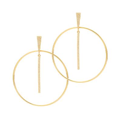 China 2020 New TRENDY Jewelry Women's 18k Gold Plated Big Circle Earring 925 Silver Minimalist Statement Earring for sale