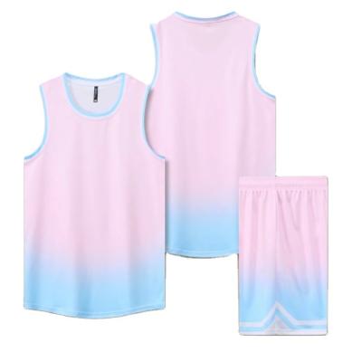 China New Blank Basketball Tank Tops Breathable Multiple Custom Training Vest Uniform Set For Women Girl Sport Suit for sale