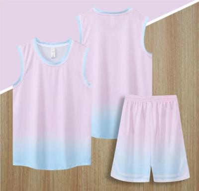 China Hot Sale Breathable Mesh Children Sports Basketball Vest Basketball Tank Top For Sexy Training Girl for sale