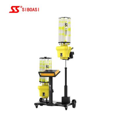 China Wholesale practice/training Siboasi S8025 badminton shuttlecock machine shooting trainer with black yellow color for sale