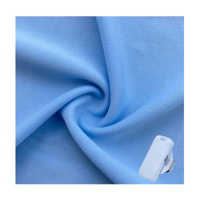 China 100 Polyester Textile Single Jersey Tricot Fabric Moisture Wicking 75D 4 Way Stretch for sale