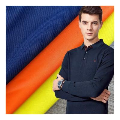 China Bekleidungsmaterialien Polyester Pique Stoff für Polo-Kleider Herstellung zu verkaufen