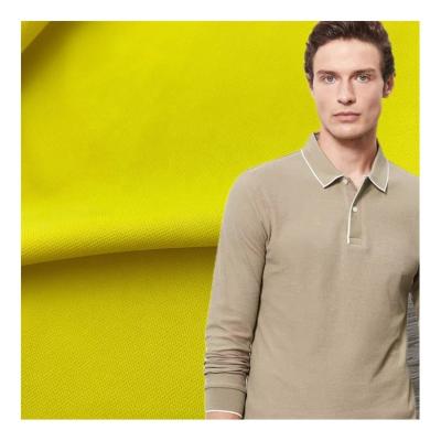 China TWILL-Stil Polyester Doppelstrick-T-Shirt-Gewebe für Polo-Shirt zu verkaufen