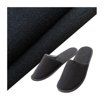 China 100% Polyester Thick Velvet Textile Fabric Waterproof For Bath Slippers for sale