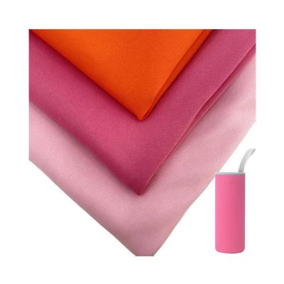 Китай 75D Breathable Stripe Twill Double Sided Tricot Polyester Fabric For Bottle Protective Cover продается