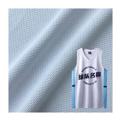 China Jersey Stoff 100% Polyester Honighals Vogel-Augen-Gitter Trocken-Fit Sport Stoff für Sport-Wear zu verkaufen