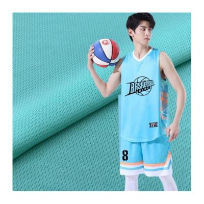 China 100% polyester gebreide vogel oog stof ademend Wicking voor Activewear Ball Suit Te koop