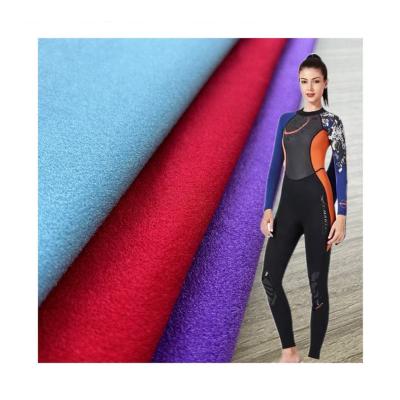 China Magic Loop Velvet Warp Brushed Tricot Knitted Fabric For Diving Surfing Suits for sale