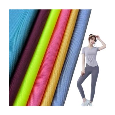 China Dancewear Apparel Knitted Polyester Spandex 4 Way Stretch Dry Fit Sportswear Fabric for sale