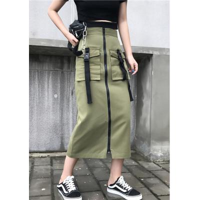 China AP38 plus size women fashion streetwear custom cargo skirt plus size Tulle skirts long custom women clothes for sale