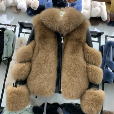 China Wholesale Fashion Luxury Fur Coats Anti-wrinkle Smudge Real Fur For Women Winter Fox Custom Made Real Fur Coat for sale