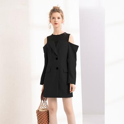 China 2021 New Women's Patchwork Bodycon Blazer Elegant Chaqueta De Mujer European Casual Dress Blazer Breathable Blazer for sale