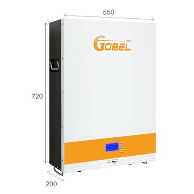 China Home Appliance Gobelpower LiFePO4 51.2V 100Ah 5.12Kw Solar Energy Storage Battery Powerwall Long Life Span Heat Good for sale