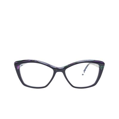 China Beautiful Cat Eye Glasses Acetate Lamination Reading Glass Eyewear Frames G4671 for sale