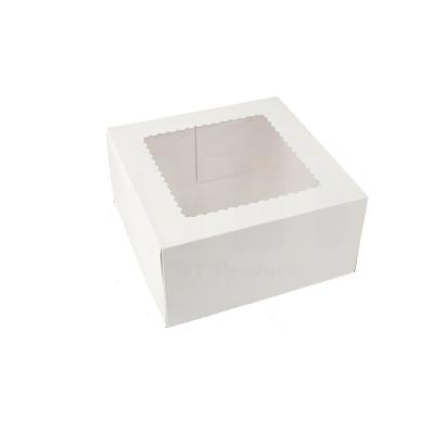 China Recyclable West Point Donut Box Wave Window Macaron Packaging Box for sale