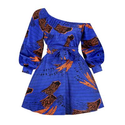 China Traditional African Women's Clothing Sexy Shoulder Off African Long Dress African Women's Clothing Women's Mini Dress Dashiki Tribal Print Africa for sale