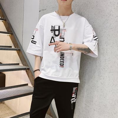 China Factory Direct Breathable Top Mens Short Sleeve Mens Printing Clothing Set 2 Pieces Mens Clothing Set for sale