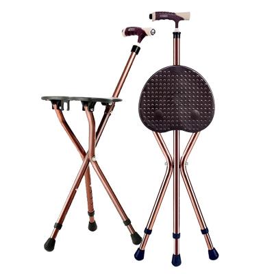 China Wholesale Aluminum Alloy Portable Folding Canes With Sit Chair Stool For Disabled for sale