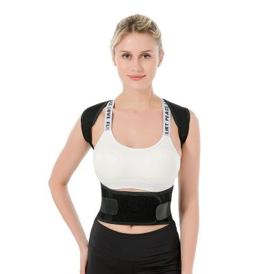 China Back Support Belts China Factory Supply Black Body Posture Upper Back Corrector For Adults for sale