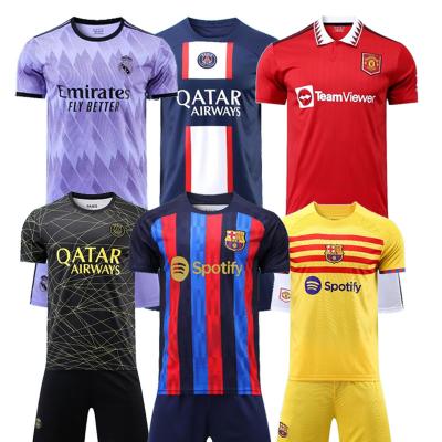 China Shirts & Tops Design Breathable Club Sportswear Training Custom Printed Polyester Soccer Jerseys Inventory 22/23 Soccer Jerseys for sale