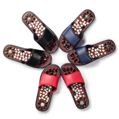 China Wholesale Korean Foot Acupressure Foot Massager Natural Stone Slippers for sale