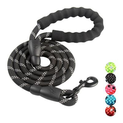 China Reflective Soft Comfortable Padded Dog Handle Pet Strong Nylon Rope Leash for sale