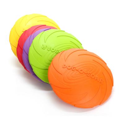 China Stored Pet Products Silicone Flight Disc Outdoor Interactive Rubber Sports Can Beach Buoyant Bite Water Resistant Training Dog Toy for sale