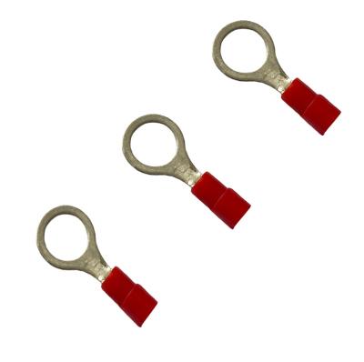 China High Quality Nylon Insulated Seam Crimp Ring Terminals Welded Clamps Pressed Connectors RNY1-3.7M(BS) for sale