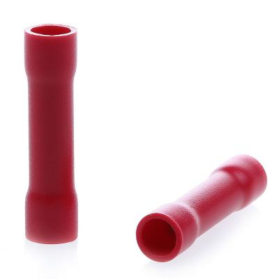 China The red butt connector of A.W.G. Crim 22-16 Butt Connectors Fully Insulated Brass PVC Butt Splice Lugs Connectors 0.5-1.5mm™; ² for sale