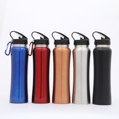 China Sustainable 500ml 750ml Insulated Stainless Steel Water Bottle With Straw Double Wall Double Layer for sale