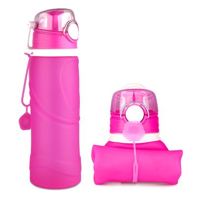 China Sustainable BPA Free Food Grade Sports Collapsible Collapsible Water Bottle Silicone for sale