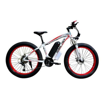 China Super Aluminum Alloy Electric Bike 26 Inch Fat Tire Aluminum Alloy 21 Electric Bike 1000 Speed ​​Electric Bicycle Motor 48V 350W 500W 750W for sale