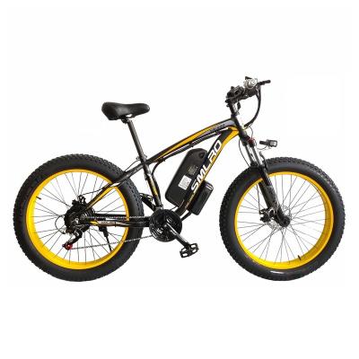 China Super Aluminum Alloy Electric Bike 26 Inch Fat Tire Aluminum Alloy 21 Electric Bike 1000 Speed ​​Electric Bicycle Motor 48V 350W 500W 750W for sale