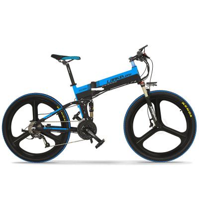 China Aluminum Alloy Eu Warehouse LANKELEISI Fat Tire 400W 48V E Bike Motor 12.8Ah Lithium Battery Moped Electric Bicycle Mountain Bike for sale