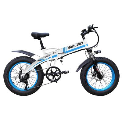 China Aluminum Alloy Most Attractive Sight Snow Aluminum Alloy Electric Bike Beach Ebike 20 Inch City Electric Bike 48V Folding Fat Tire Bike for sale