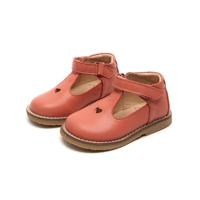 China 2022 Spring Baby Toddler Girls Vintage T-Strap Flats Mary Jane Children Pink White Black Lightweight Genuine Leather Stylish Shoes for sale