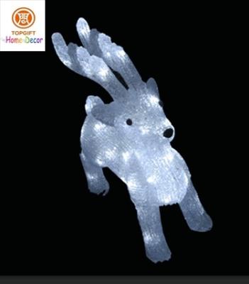 China 32L Reindeer Acrylic 3D White Christmas Decoration Lights For Amusement Park for sale