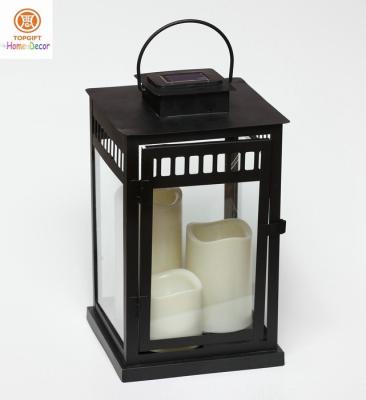 China Camping Hiking Eco-friendly Outdoor Solar Lanterns Light of Metal frame for sale