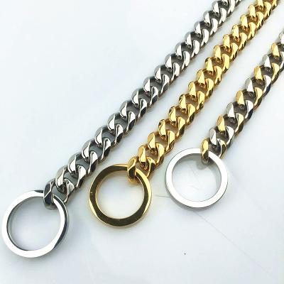 China Hoyo High Quality Pet Stainless Steel Dog Chain Slip Chain Dog Training Obstruction JEWELED Custom Collar for sale