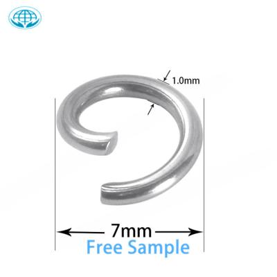 China Eco Friendly Stainless Steel Metal Connectors 7mm Jewelry Accessories Hoyo Open Jump Ring for sale