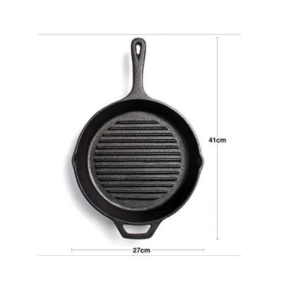 China Cheap Sustainable Enamel Mini Pie Cast Iron Pancake Pan 9 Inch Round for sale