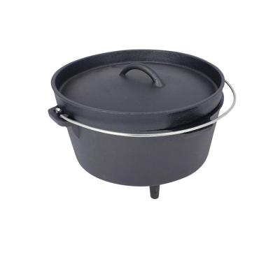 China Sustainable cast iron preseasoned dutch oven with lid enameled casserole hotpot for sale