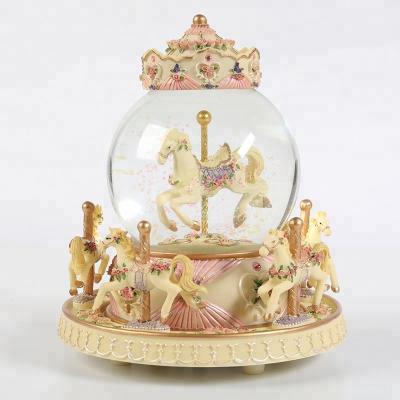 China Europe Christmas carousel water ball music box snow globe8 for sale