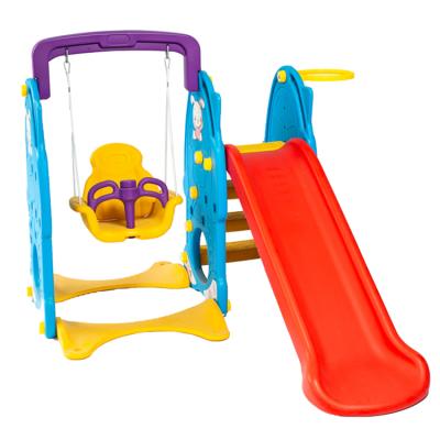 China Plastic Safety And Environmental Protection Plastic Baby Kids Children Slide With Swing for sale