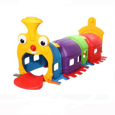 China Plastic Playground Happy Train Plastic Tunnel Game For Kids for sale