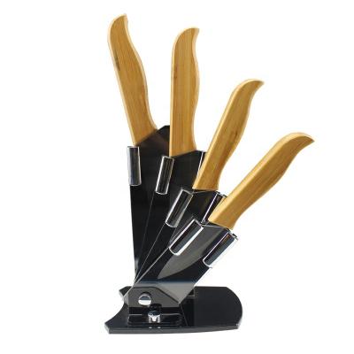 China Sustainable Hot Selling High Quality High Quality Ceramic Handle Wood Zirconia Kitchen Set From Amazon for sale