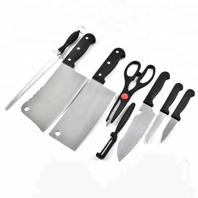 China Stocked Classic Stainless Steel Kitchen Knife Set Collocation Durable 8 Pieces for sale