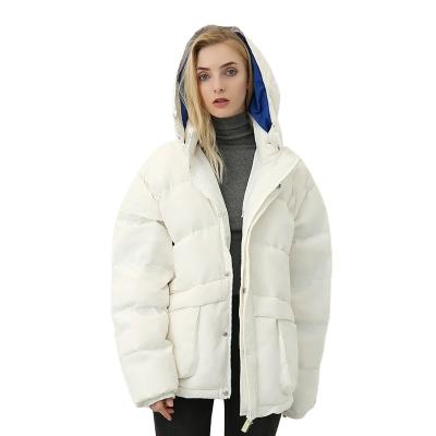 China 2022 New Winter Sports Waterproof White Ladies Thickened Duck Down Coat Women's Crop Stripper Jacket for sale