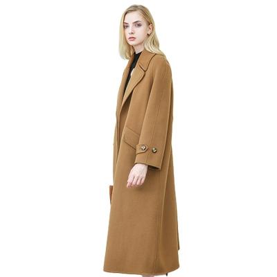 China Winter Fashion Woolen Jacket Ladies Woolen Coat Breathable Thick Woolen Cashmere Long Coats For Women for sale